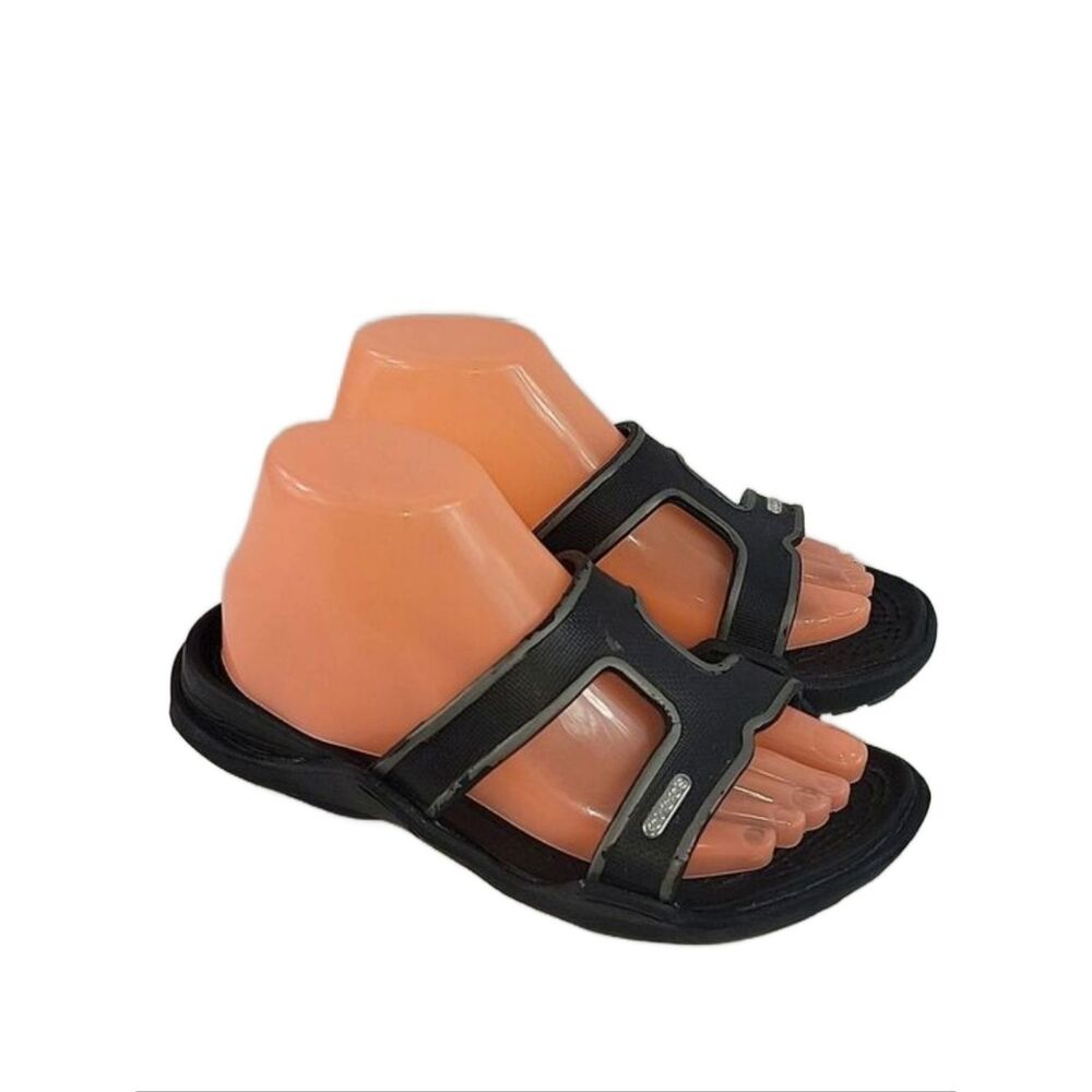 Crocs Madeira Double Strap Wedge  Slip-On Black Sandals